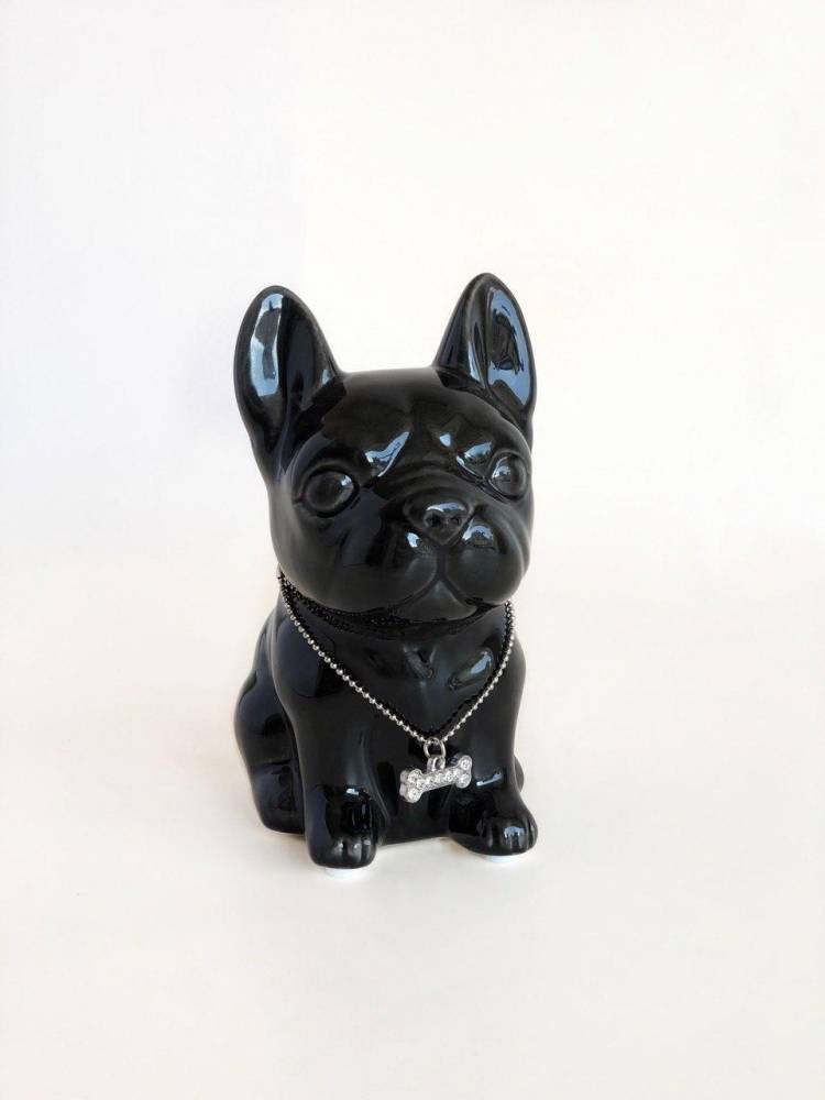 Moneybox Mini-Pug ceramic black