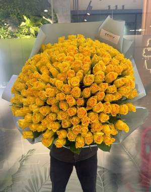 bouquet of 201 yellow roses - flowers delivery Dubai